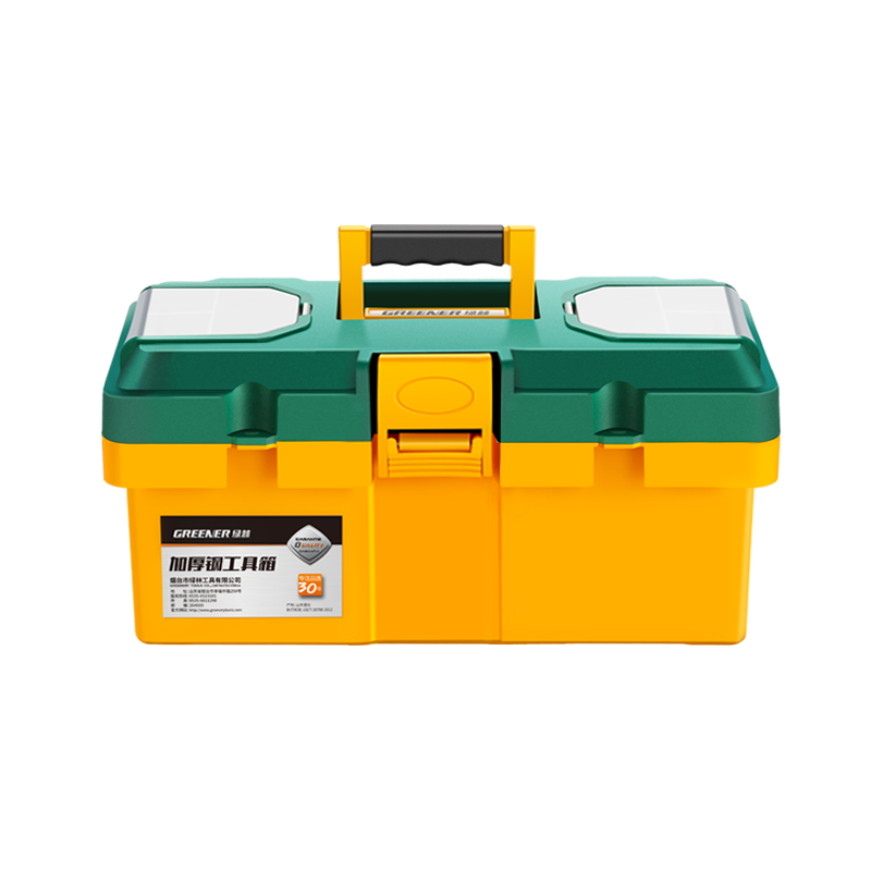 Greener tool box 14 inch empty box storage box household multi-functional portable electrician special large parts box partition car