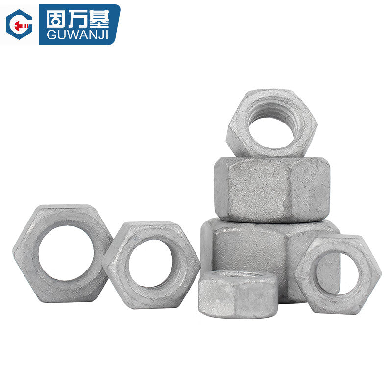 GUWANJI Hex Nuts, Hot-Dip Galvanized Hex Nuts, Grade 8 Hot-Dip Galvanized, Expanded Hole M20 [10 pieces/pack]