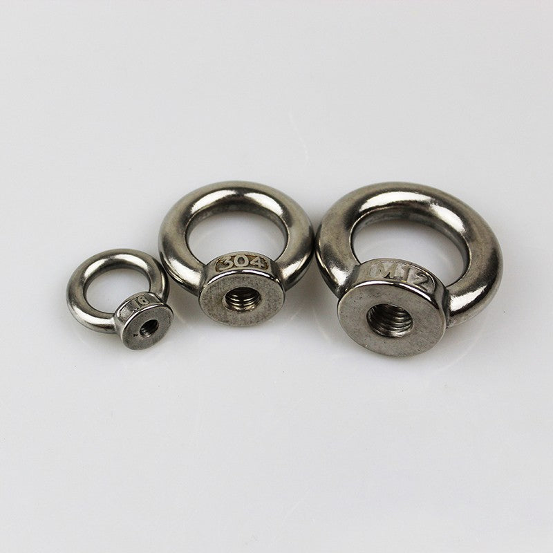 Runhong Tools 304 Stainless Steel Nuts and Bolts, Ring Lifting Eye Nuts, Customizable M10, One Piece