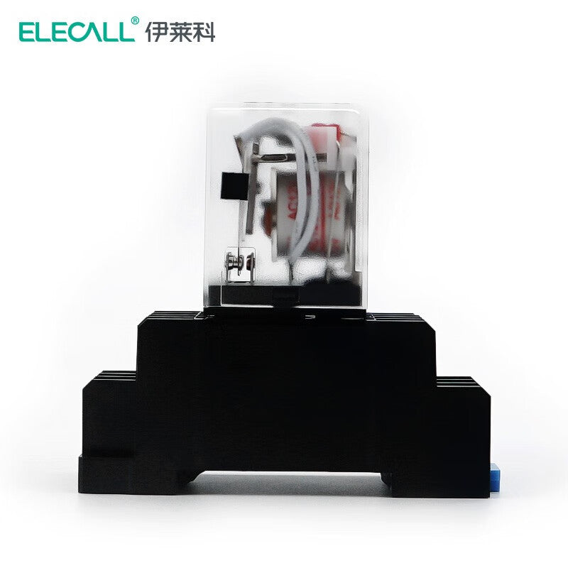 ELECALL HH54P small intermediate relay AC four open four closed with light and base electromagnetic relay set 14 feet MY4NJ AC12V
