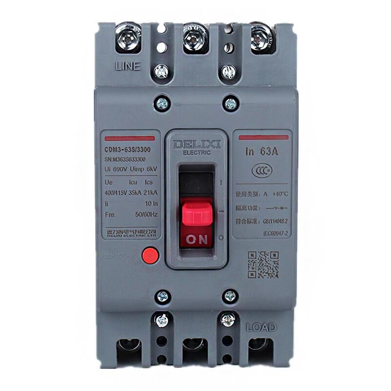 Delixi Electric CDM3-63S/3300 3P 63A Molded Case Circuit Breaker