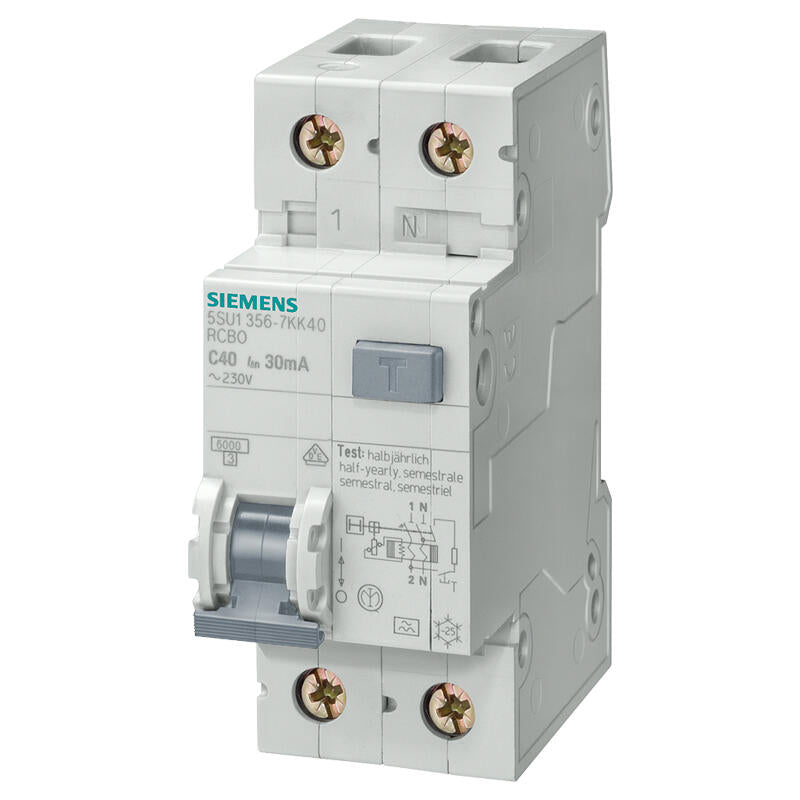 Siemens 5SU1 Electromagnetic Residual Current Circuit Breaker 6A