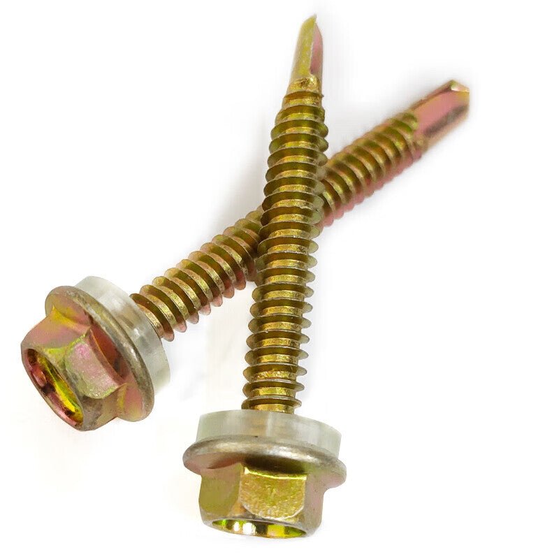 GUYU Color Zinc External Hex Self-Tapping Screws M4.8*16 (100 pieces per pack) gnjz-1389M4.8*30 (100 pieces per pack)