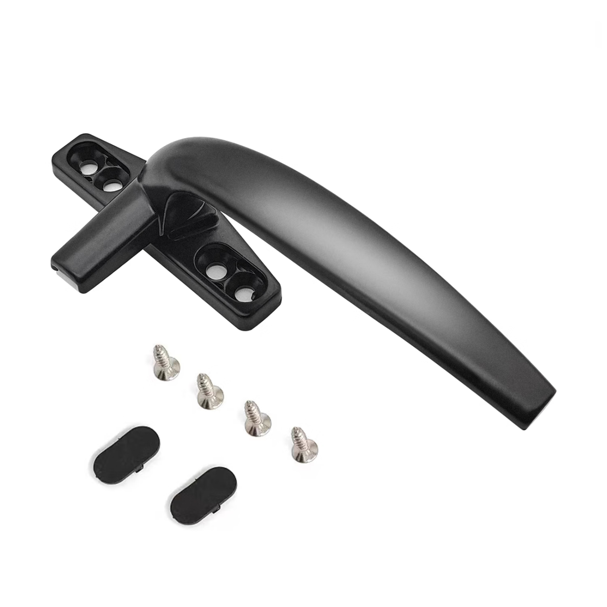 Duo 50 type casement window aluminum alloy handle, outward push-opening window handle, push-pull handle, 7-shaped handle, black right handle