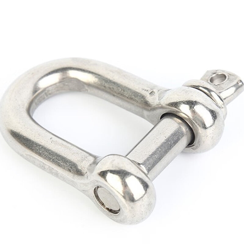 Deyu Utilities Stainless Steel D-Type Shackles, Lifting Shackles, High-Strength Shackles, Chain Connectors - Price per Pack (M5, 5 Pack)