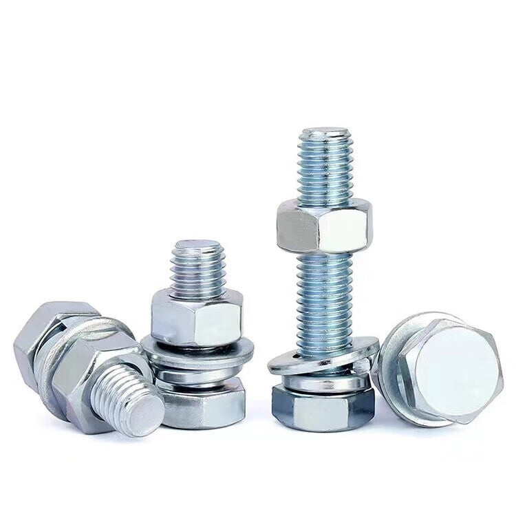 Ironrod 8.8 grade M8 galvanized hex bolts, screws, nuts and bolts set, price per set: M8*55 full thread