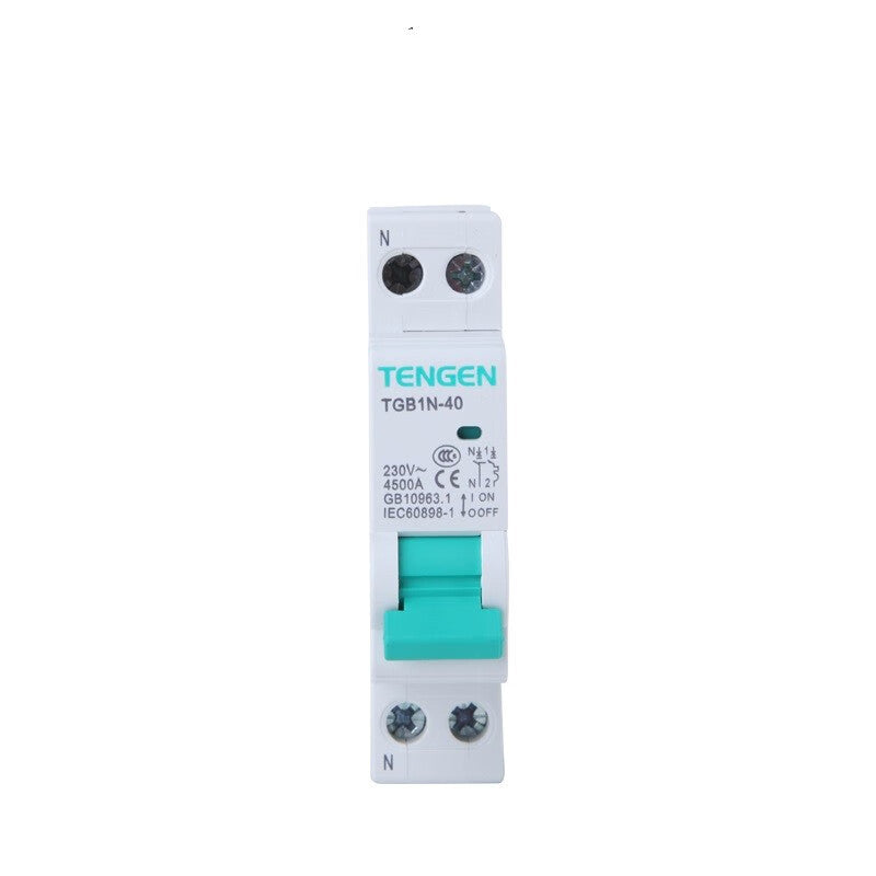 Tianzheng Electric TENGEN air switch TGB1N-40 1P+N C25 4.5KA small circuit breaker small air switch 335012800553