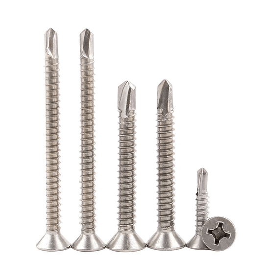 Zhongyuan Special Steel Stainless Steel Phillips Head Self-Drilling Screws, Countersunk Phillips Head Dovetail Self-Tapping Screws, 4.2*38, One Price.