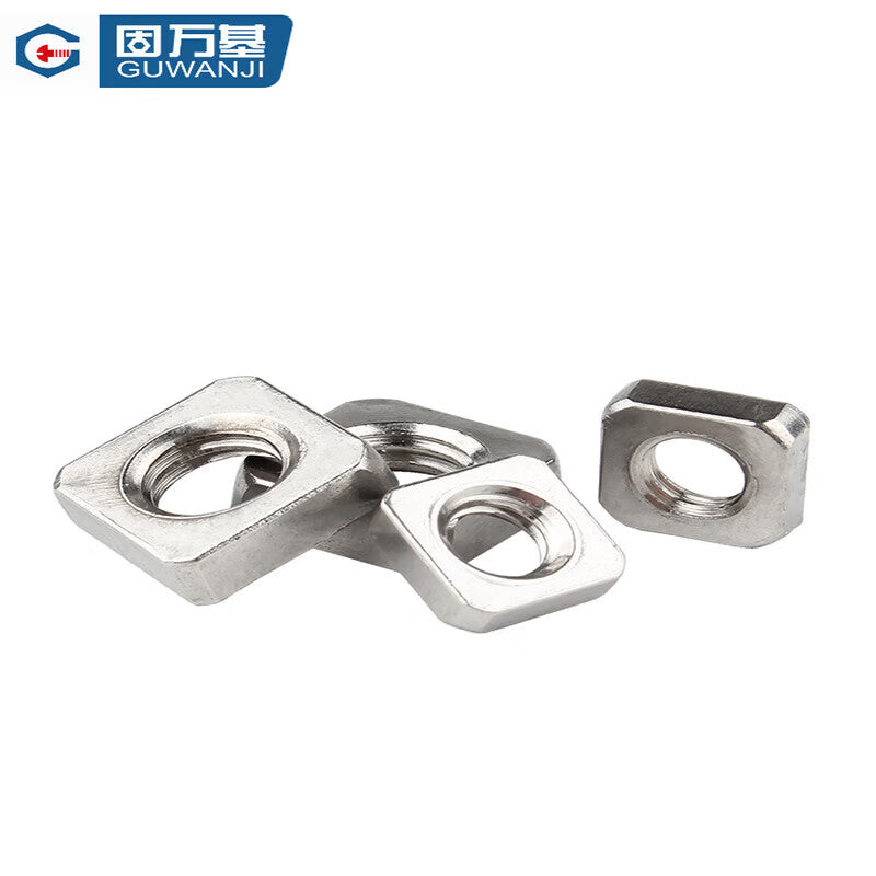 GUWANJI Square Nuts, 304 Stainless Steel Square Nuts, Square Sheets, Locking Nuts, National Standard Fasteners, M4 [1000 pieces/pack]