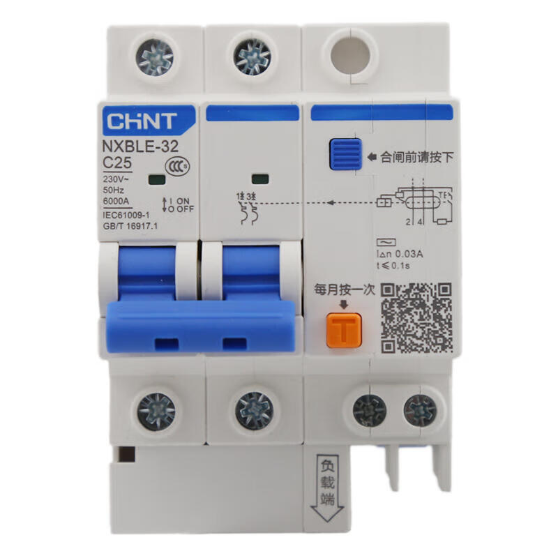 Chint residual current action circuit breaker; NXBLE-32 2P C25 30mA 6kA