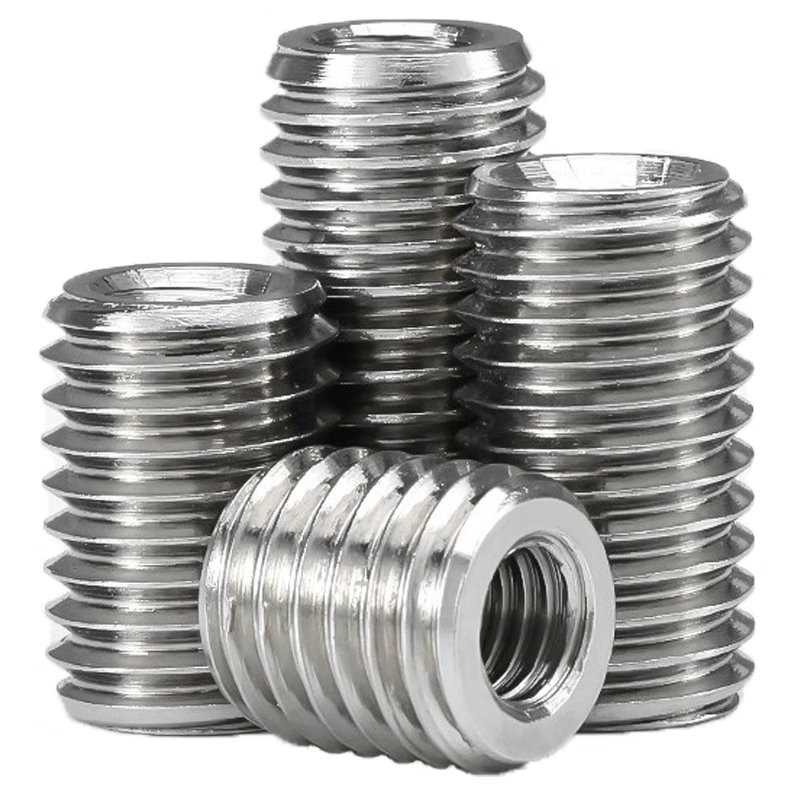 Bairuite 304 Stainless Steel Internal/External Thread Nut Converter, Thread Insert, Thread Protective Sleeve M12*M16*20 [2 Pieces]
