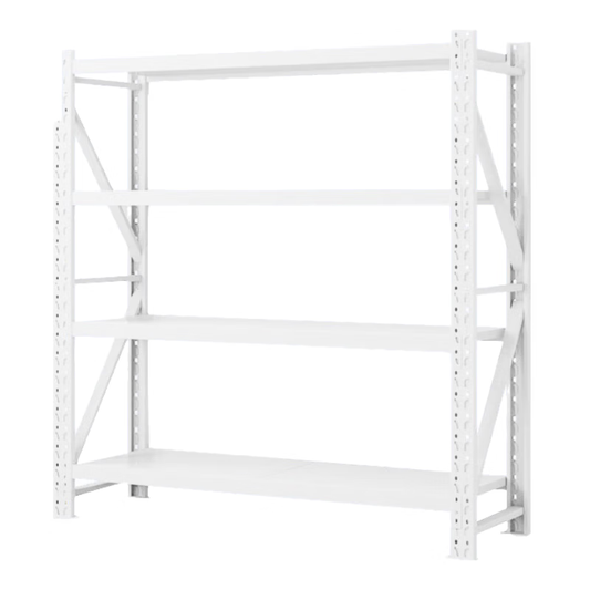 Shitong shelf storage rack multi-layer cargo display rack supermarket steel storage rack warehouse iron shelf heavy duty 2000*500*2000mm400kg white four-layer main rack can be customized