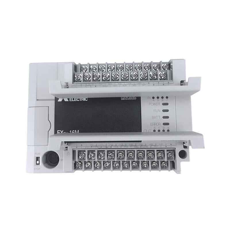 Mitsubishi Electric FX3U series basic unit, built-in 8 input/8 output (relay), AC power supply; FX3U-16MR/ES-A