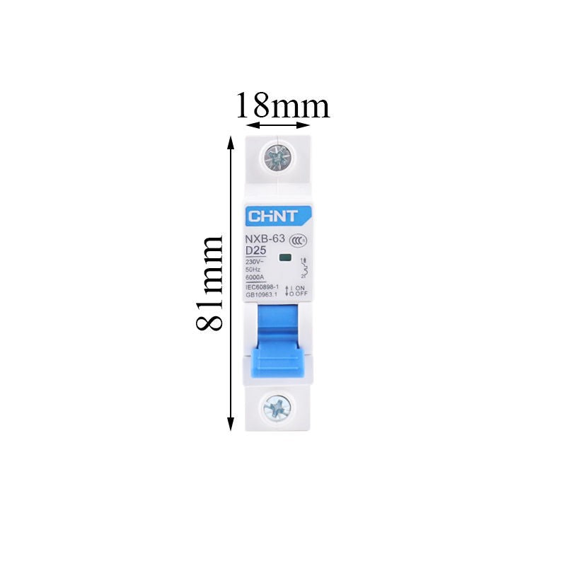 Chint (CHNT) air switch small circuit breaker air switch NXB-63 1P D25