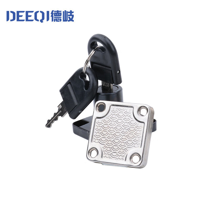 Deqi office desk drawer locks, cabinet locks, cabinet door locks, safety locks, wardrobe furniture locks, bedside bookcase locks, black 138-22 [cold rolled steel]