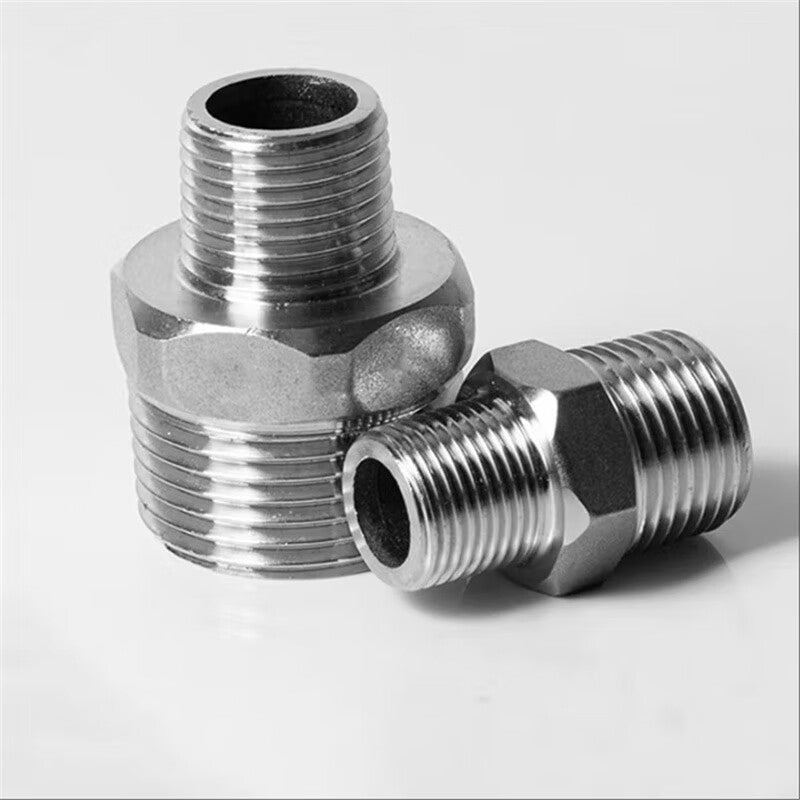 VIRUIJIA 304 Stainless Steel Hexagonal Thread Reducer/Straight-Through Adapter, Internal Thread DN32*25/1.2 inch to 1 inch/10 sets