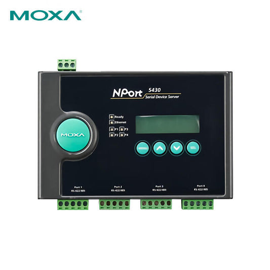 Moxa 4-port RS-422/485 serial device server, 0 ~ 55 °C operating temperature; NPort 5430