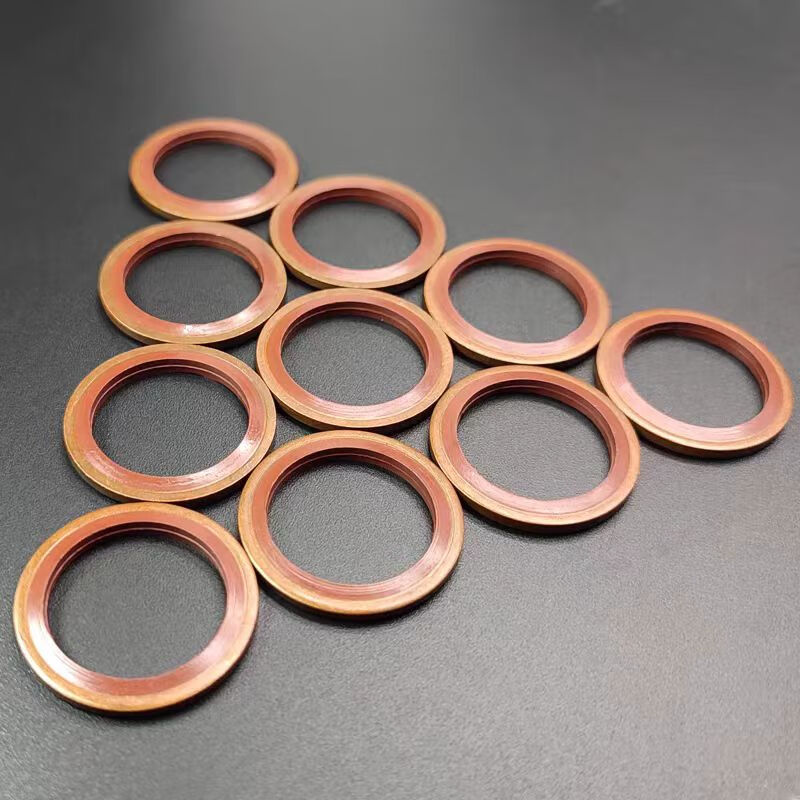 ZHIDE Copper Fluororubber Composite Gasket (Semi-enclosed Gasket), High Temperature Resistant, M42, 3-5 Days Delivery