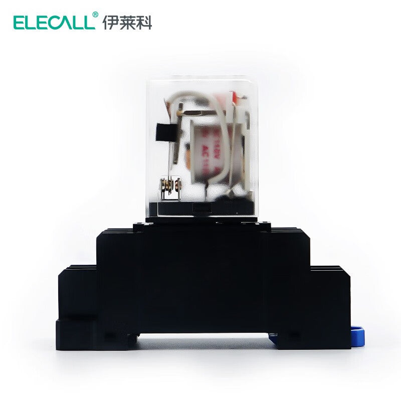 ELECALL HH52P small intermediate relay AC two open and two closed with light and base electromagnetic relay set 8 feet MY2NJ AC110V
