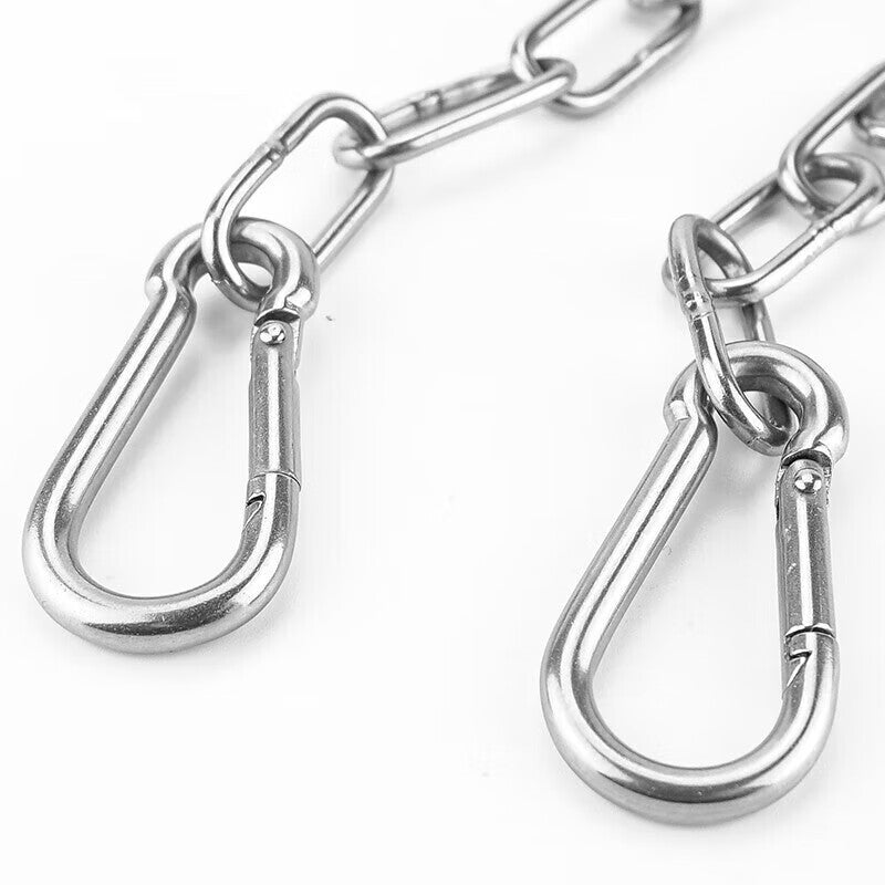Jingu Lao 304 Stainless Steel Chain Clothesline for Outdoor Drying of Blankets and Clothes, Balcony, 3mm Thick Chain, 4m Chain + 2 Spring Buckles KZS-1150