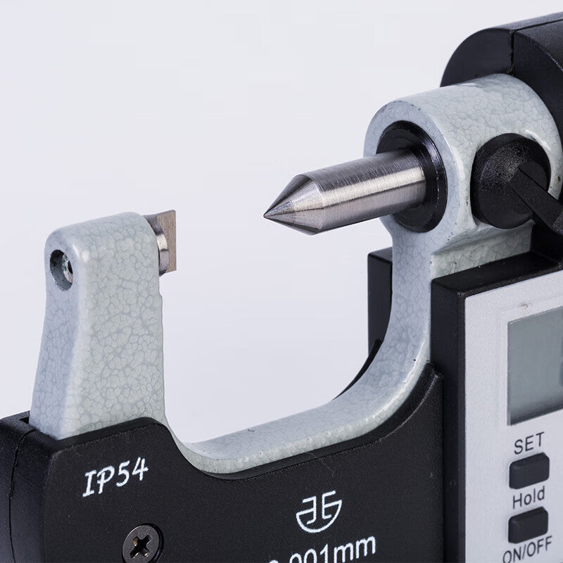 Northwest Qinghai Qingliang Electronic Digital Display Single-Point Micrometer Thin Flat Point Crimping Height Micrometer High Precision 0.001mm 230-51-240/0-25mm