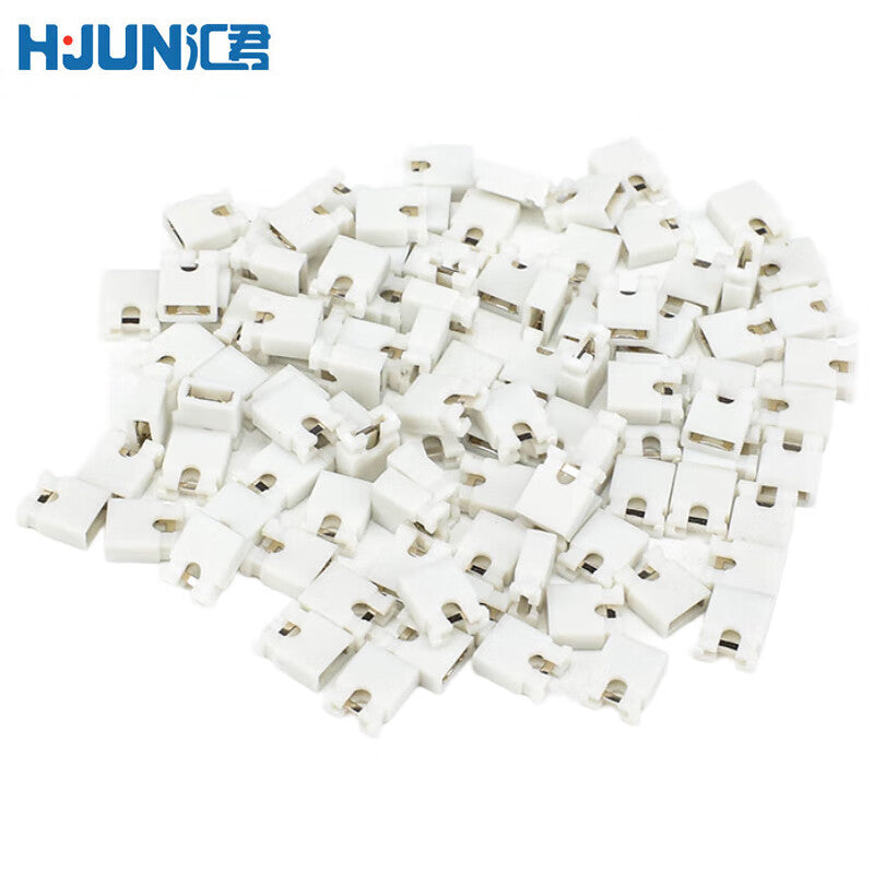 Huijun Jumper Caps 2.54mm Spacing Shorting Cap Pin Header Connector Shorting Connector Cap White 2.54mm Jumper Caps [200pcs]