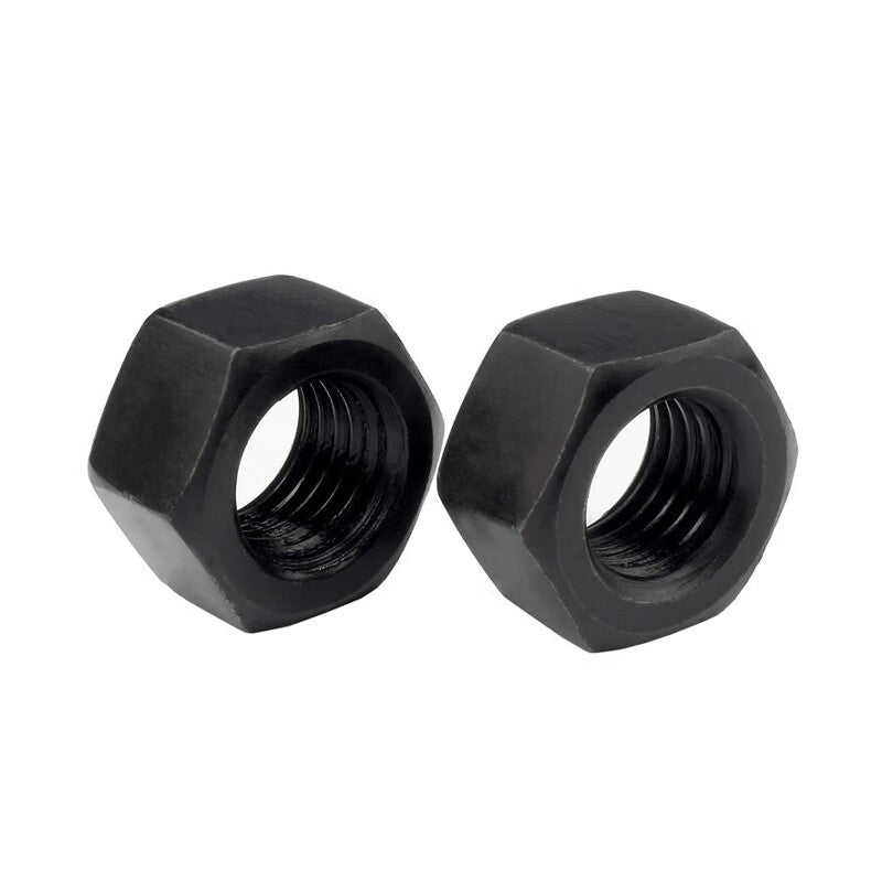 Steel Precast 12.9 grade blackened hexagonal nuts, national standard quality, high strength, black nuts and bolts, M12*1.25 (20 pieces per pack) [Jingcang]