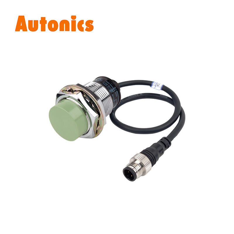 Autonics inductive cylindrical proximity switch 2-wire connector connection detection distance 15mm; PRWT30-15DO
