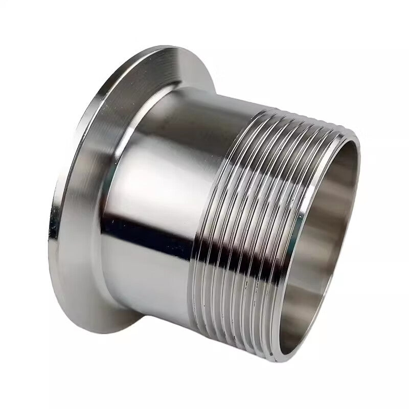 Shanhe Industrial Products 304 Stainless Steel Sanitary Grade Quick-Connect External Threaded Joint Clamp Type 304-2 Point DN8 Chuck 50.5