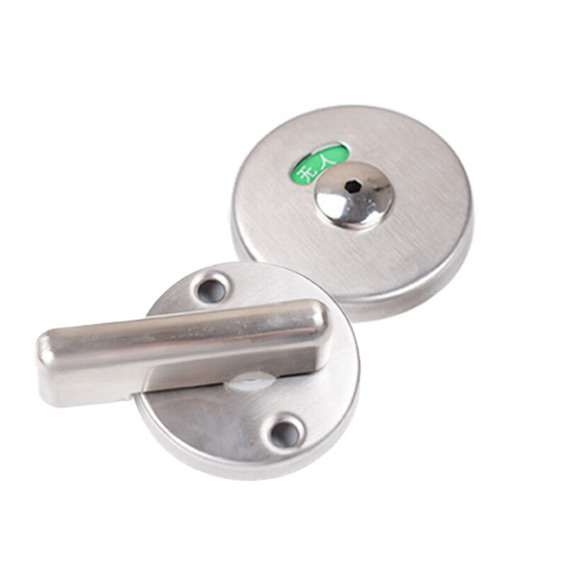Deqi Folding Door Lock, Round Occupancy Indicator Lock, Toilet Lock, Partition Accessories, Stainless Steel Folding Door Lock, Model A 201