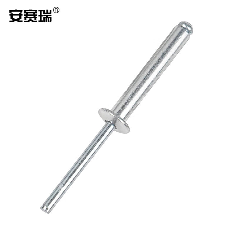 Anselreat Blind Rivets, Aluminum Rivets, Round Head Blind Rivets, Open-Type Rivets, M4×13, 100 Pieces, 5K00076