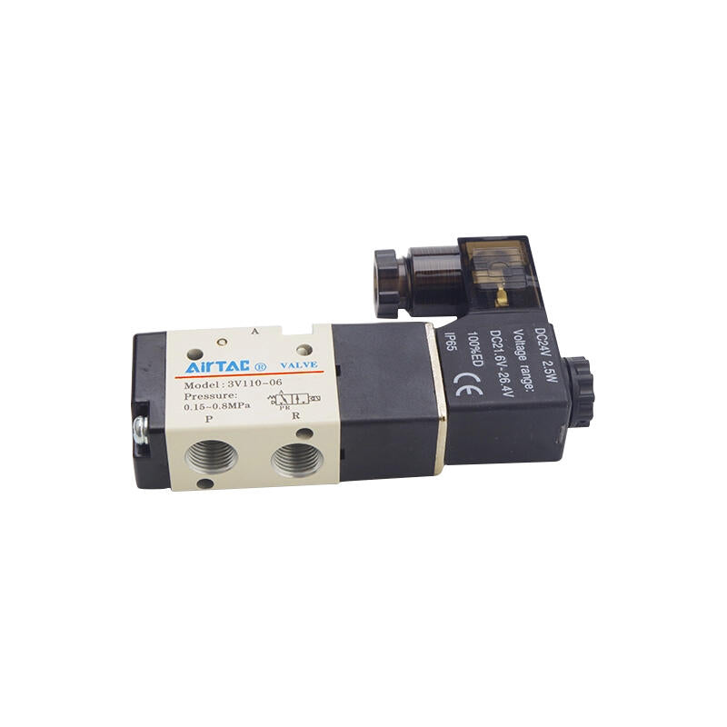 AirTAC internal pilot solenoid valve, 2-position 3-way normally open, single solenoid, DIN socket; 3V110M5NOA