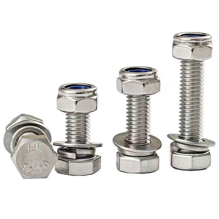 Ironrod 304 Stainless Steel Hex Head Screws, M10 Stainless Steel Bolt and Nut Set, Price per Set: M10*50
