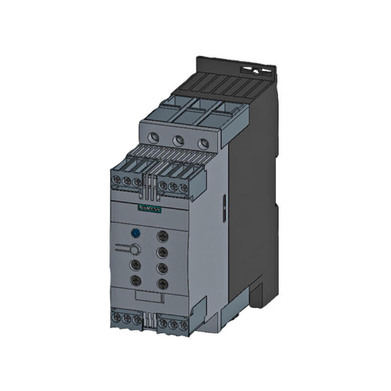 Siemens soft starter S2 63A, 30kW/400V, 200-480VAC, 24VAC/DC screw terminal; 3RW40371BB04