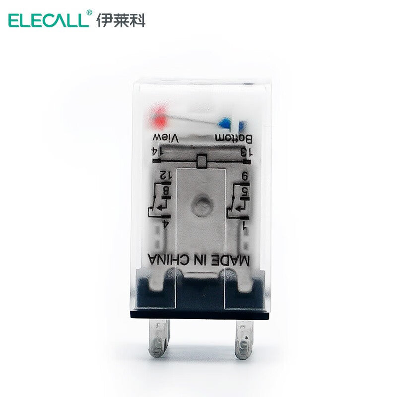 ELECALL HH52P small intermediate relay AC two open and two closed with light without base electromagnetic relay set 8 feet MY2NJ AC110V