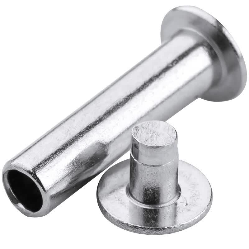 Winstein W855 Flat Round Head Button Rivets, 304 Stainless Steel, A2-70 Grade, for Ledgers, Photo Albums, and Menus, φ3*25 (100 pieces)
