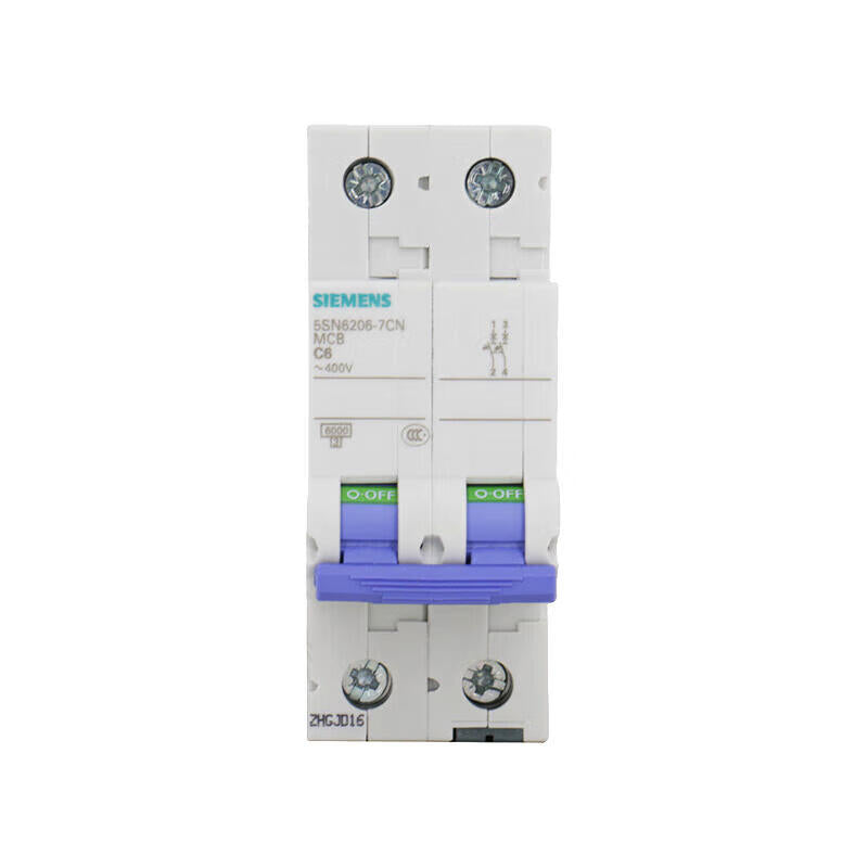 Siemens miniature circuit breaker 32A 2P C 6kA; 5SN6 2P C32