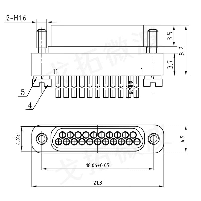 Goto Microwave Micro Rectangular Connector Assembly J30JB-21TJL(L250) 21-pin Aviation Plug with Cable