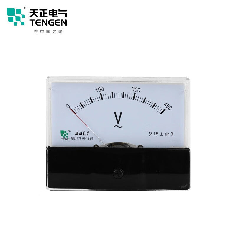 Tianzheng Electric (TENGEN) 44L1-V AC voltmeter voltmeter 450V single-phase 1.5-level embedded mechanical pointer meter electrical measuring instrument