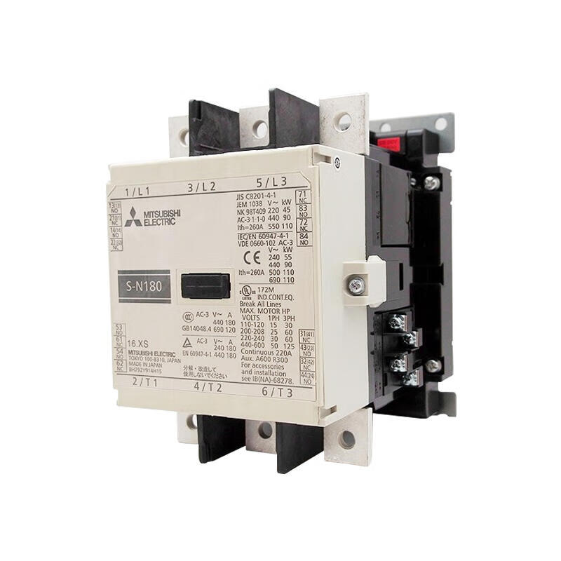 Mitsubishi Electric 180A AC Contactor S-N180 3-Pole for AC200V