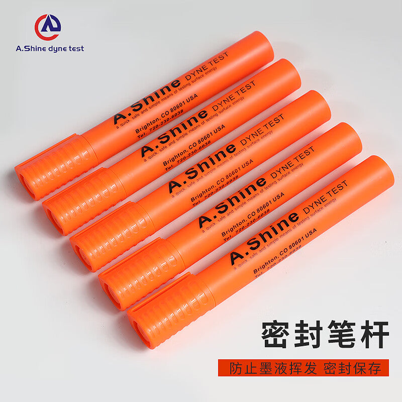 A.SHINE (American brand) Dine Pen: Corona-activated surface tension tester for oil stain cleanliness testing. Quick-drying (38 seconds).