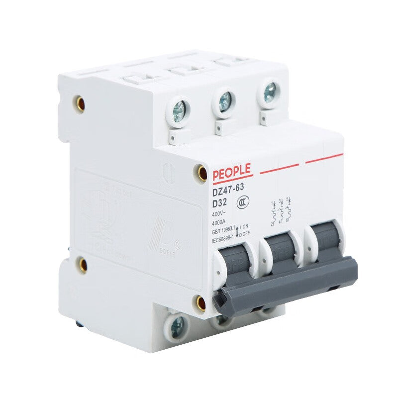 People's Electrical DZ47-63 D Type 3P 16A Circuit Breaker