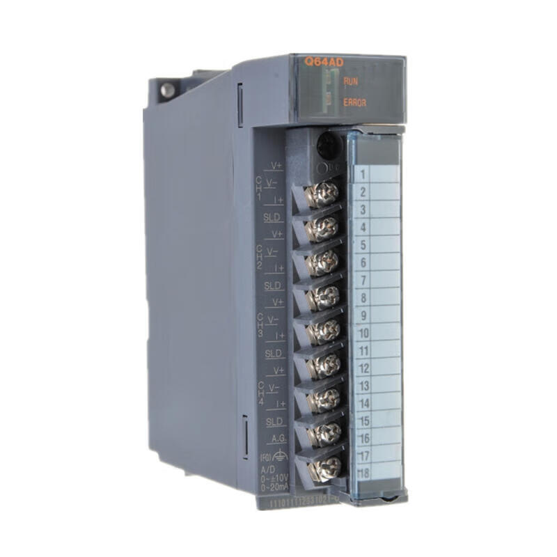 Mitsubishi Electric PLC, analog module, A/D conversion module: 4 channels, current/voltage input; Q64AD