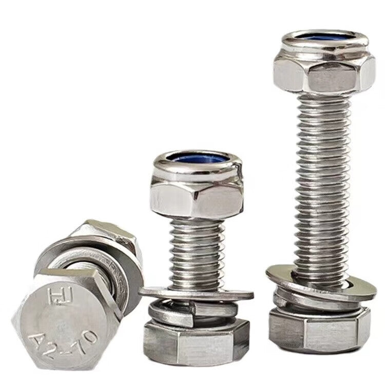 Ironrod 304 Stainless Steel Hex Head Screws, M10 Stainless Steel Bolt and Nut Set, Price per Set: M10*50