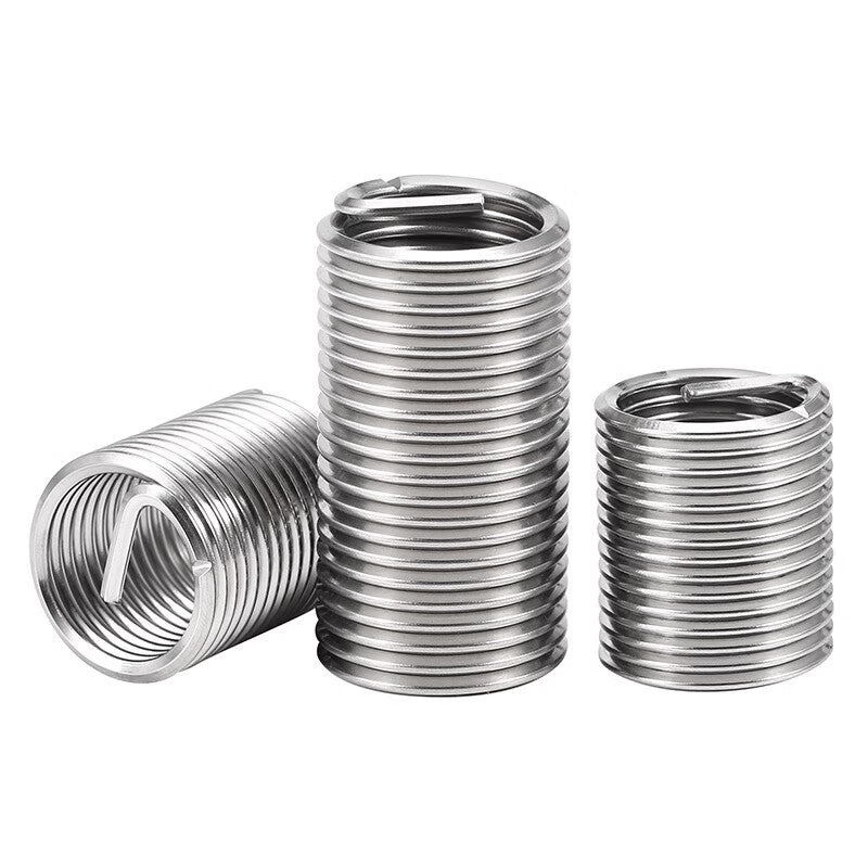 Bairuit 304 Stainless Steel Taps, Thread Inserts, American Standard Thread Inserts, Fine Thread Screw Inserts, Steel Inserts, Installation Accessories Complete Set 3/8-16*2D [10 Pieces] American Standard