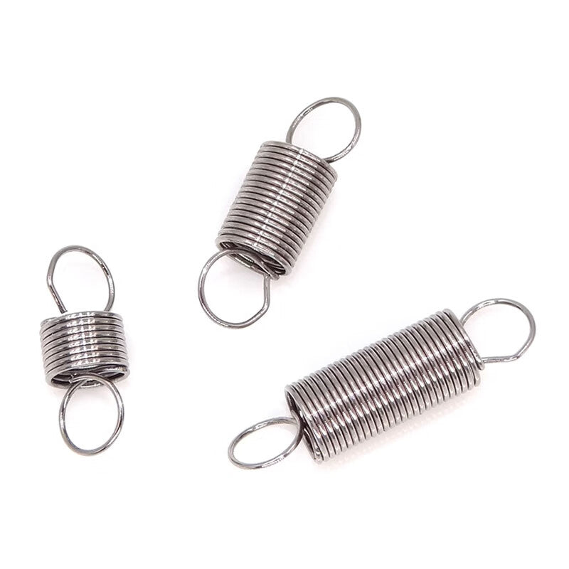 Yonghao Yinghong 304 Stainless Steel Small Tension Spring with Return and Hook, 0.6mm Wire Diameter, Customizable, 0.6*5*25 (10 pieces), Price per piece.