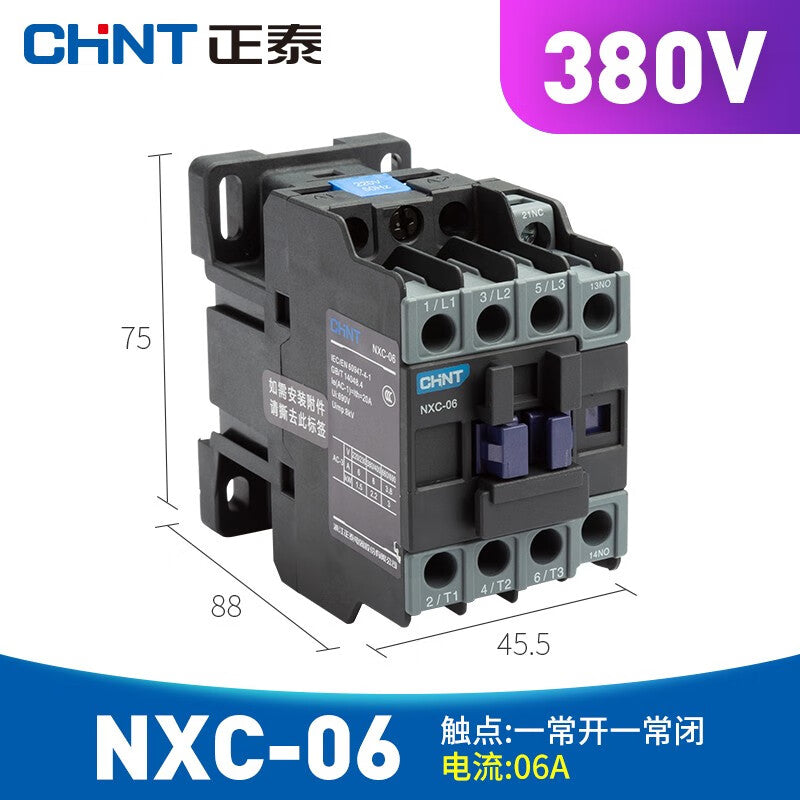 Chint NXC-06 380V AC Contactor - Kunlun Series Compact Design