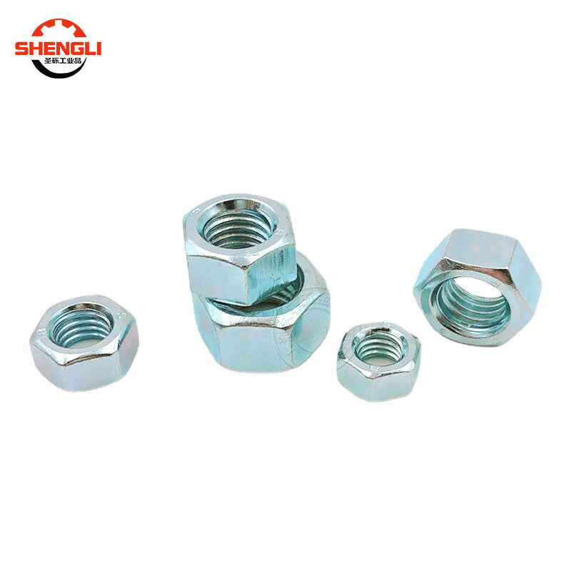 Shengli GB6170 High Strength Hexagonal Galvanized Nut, Grade 8 Hexagonal Screw Cap, M6 [200 Pieces]