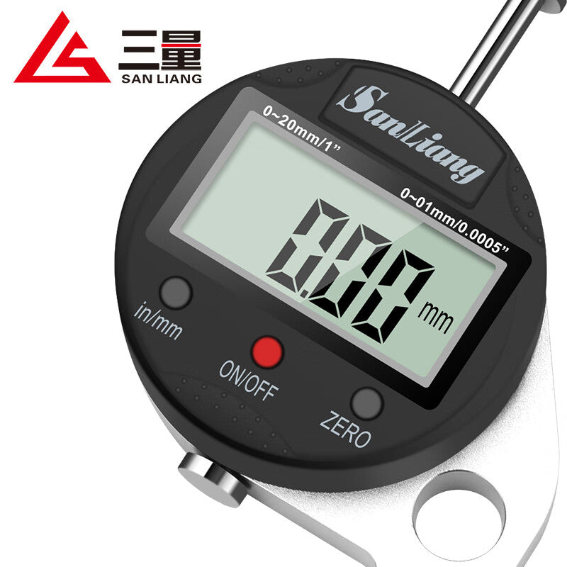 JDE41 high-precision thickness gauge (0-20mm, flat head) for measuring paper thickness using a three-dimensional digital display thickness gauge.