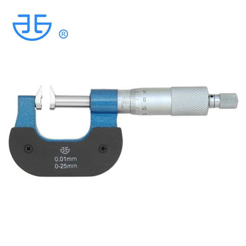 A high-precision thickness gauge with a 0.01 graduation value (duckbill outer diameter micrometer) was used to measure the thickness of gear steps in Qinghai, Northwest China. (201-01-000/0-25mm)